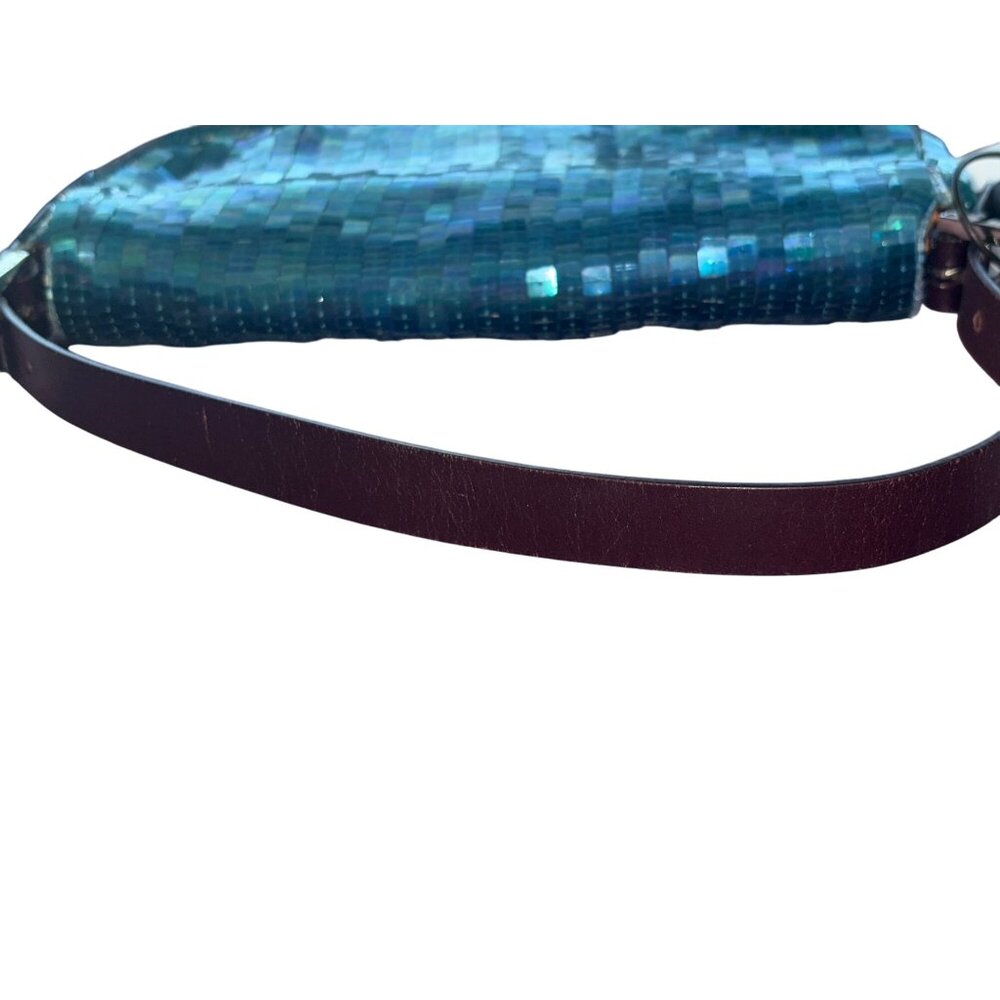 Vintage Fendi FWRD Renew Sequin Baguette Shoulder Bag in Blue Womens Handbag - Picture 13 of 16
